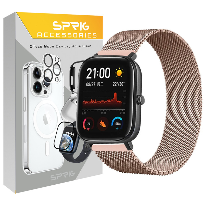 بند اسپریگ مدل Milanese مناسب برای ساعت هوشمند امیزفیت GTS / GTS 2 / GTS 2 mini / GTS 2E / GTS 3