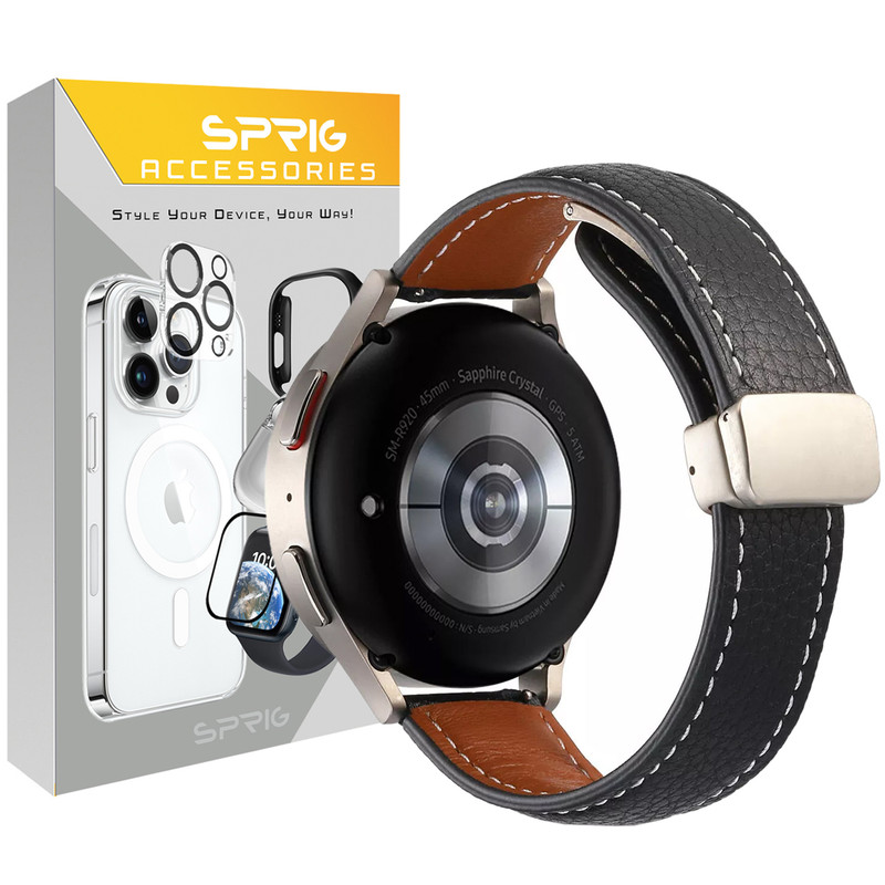 بند اسپریگ مدل Magnetic Leather TW مناسب برای ساعت هوشمند سامسونگ Galaxy Gear S3 / Watch 3 45mm / Watch 46mm / S3 Frontier / S3 Classic Gear 2 R380