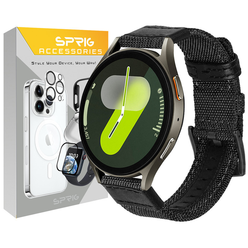 بند اسپریگ مدل Military Canv مناسب برای ساعت هوشمند سامسونگ Galaxy Watch 6 Classic 47mm