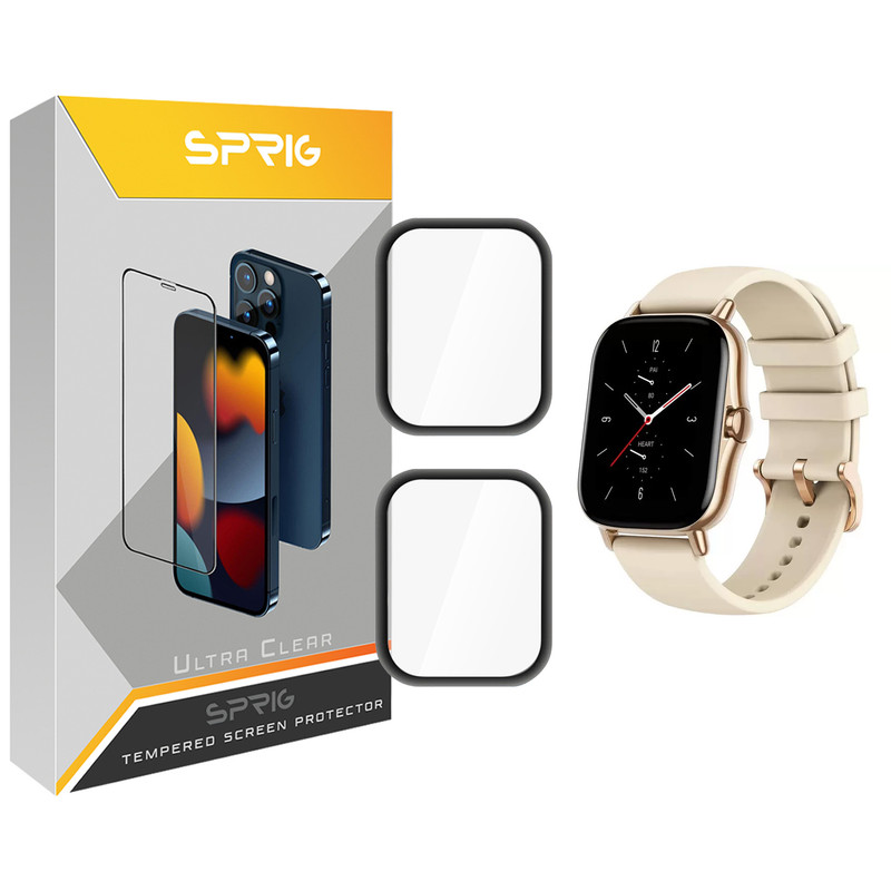محافظ صفحه نمایش نانو اسپریگ مدل SPG مناسب برای ساعت هوشمند امیزفیت GTS 2E بسته دو عددی