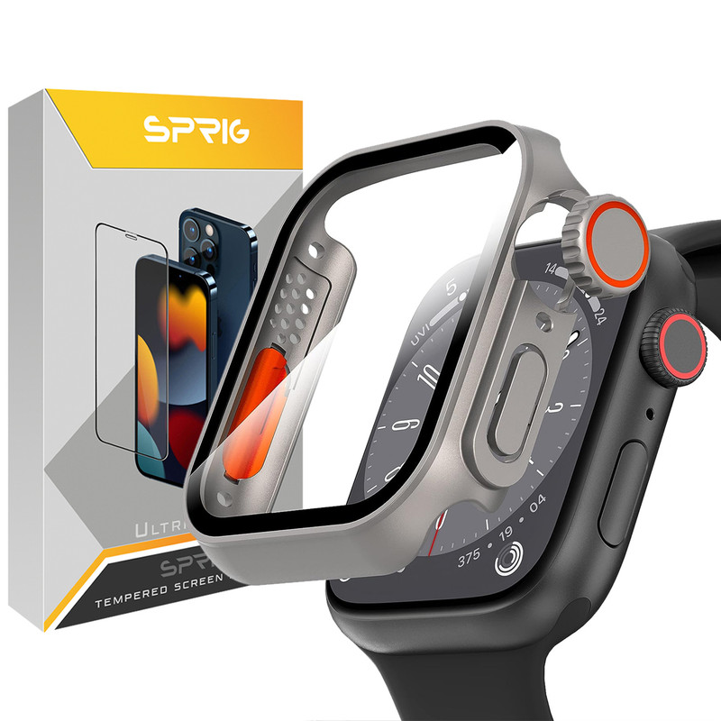 کاور اسپریگ مدل Switch مناسب برای اپل واچ Series 8 Aluminum 45mm / Series 7 Aluminum 45mm به همراه محافظ صفحه نمایش