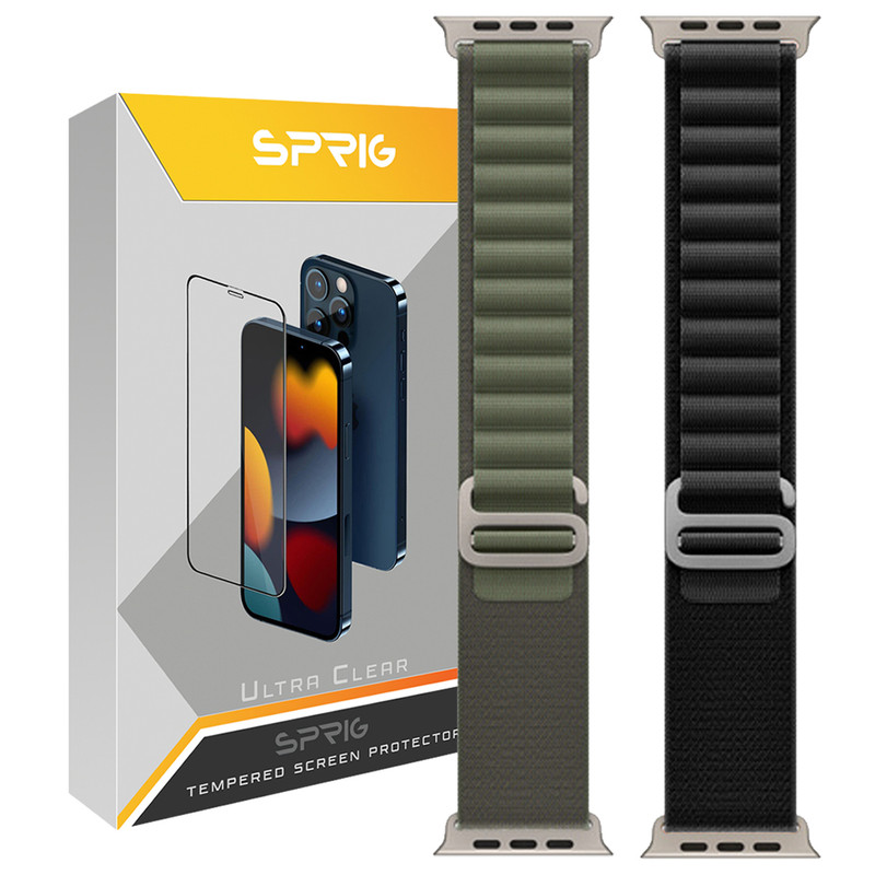 بند اسپریگ مدل Alpine Various Color مناسب برای اپل واچ 42 / 44 / 45 / 49 میلی متر مجموعه دو عددی