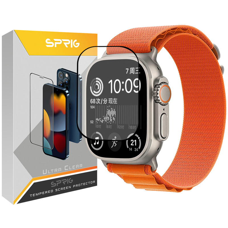 بند اسپریگ مدل Loop Alpine مناسب برای اپل واچ Ultra 49 میلی متر به همراه محافظ صفحه نمایش 
