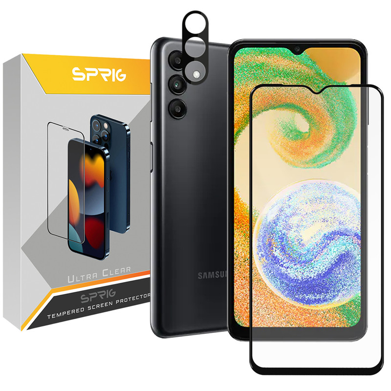محافظ لنز دوربین اسپریگ مدل 3D-FU مناسب برای گوشی موبایل سامسونگ Galaxy A04s / a13 5G / M13 4G به همراه محافظ صفحه نمایش گوشی