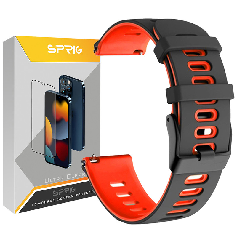 بند اسپریگ مدل Dual color Hike مناسب برای ساعت هوشمند سامسونگ Galaxy Watch 4 Classic 46mm