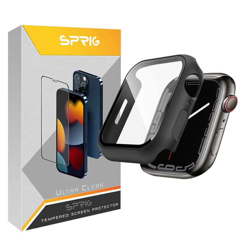 کاور اسپریگ مدل SP-LX مناسب برای اپل واچ Series 4 44mm / Series 5 44mm / Series 6 44mm به همراه محافظ صفحه نمایش
