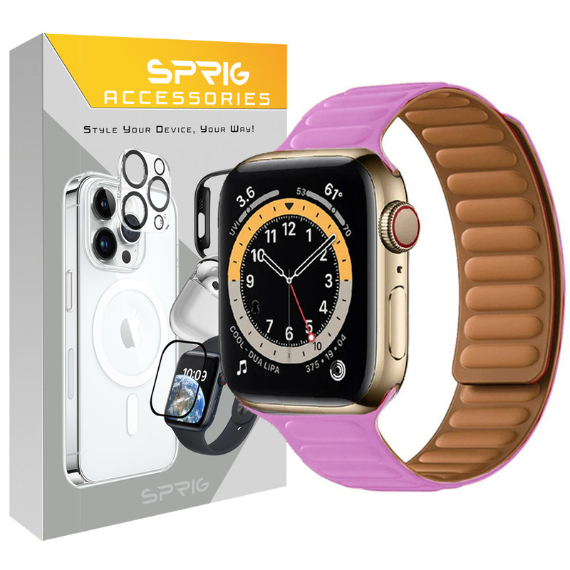 بند اسپریگ مدل Magnetic Loop مناسب برای اپل واچ Series SE 2022 44mm / SE 2021 44mm / Series 5 44mm / Series 6 44mm / SE 44mm