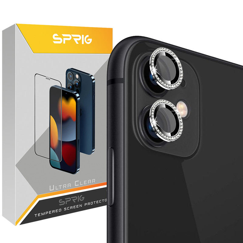 محافظ لنز دوربین اسپریگ مدل Ring metal Diamond مناسب برای گوشی موبایل اپل Iphone 12