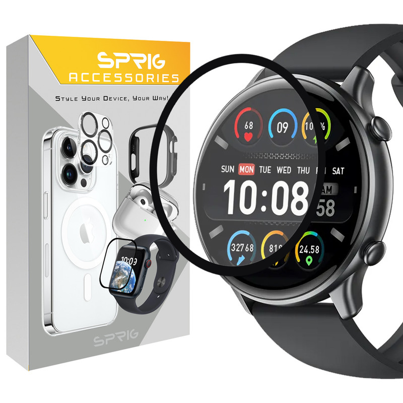 محافظ صفحه نمایش اسپریگ مدل Glass Pmma مناسب برای ساعت هوشمند هایلو LS04 / RS3