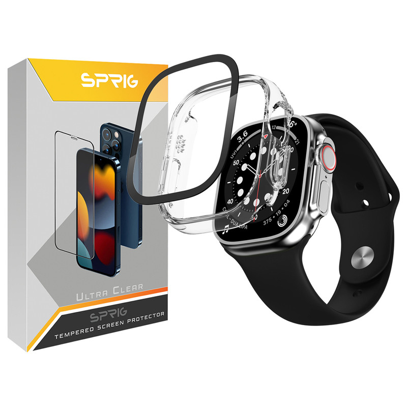 کاور اسپریگ مدل SPLUX مناسب برای اپل واچ Ultra 49 میلیمتری به همراه محافظ صفحه نمایش