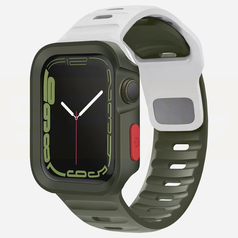 بند اسپریگ مدل Mix Spig Amizze مناسب برای اپل واچ سری 7/8/9 سایز 45mm به همراه کاور