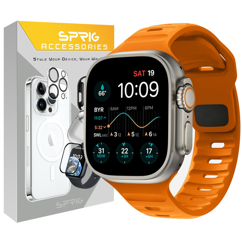 بند اسپریگ مدل SPGN Silicon مناسب برای ساعت هوشمند ویرفیت T800 Ultra / T900 Ultra / HK8 Pro Max / HK9 Ultra 2