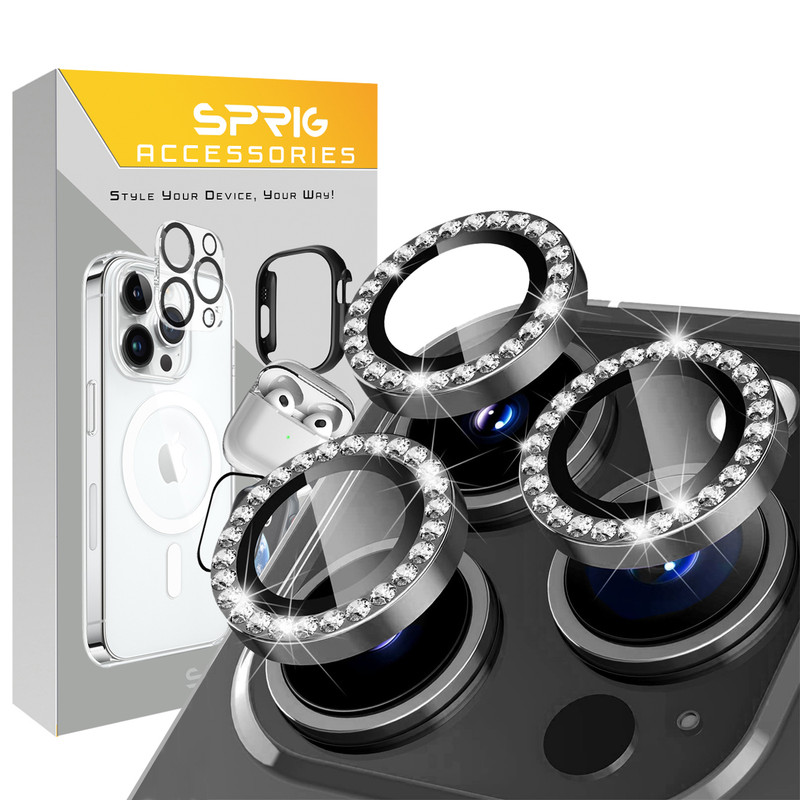  محافظ لنز دوربین اسپریگ مدل Ring Metal Shine مناسب برای گوشی موبایل اپل Iphone 12 Pro Max