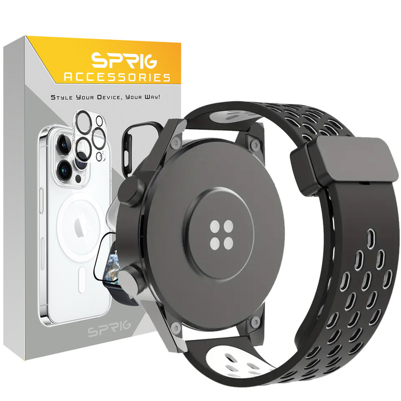 بند اسپریگ مدل Dual Color NK Magnetic TW مناسب برای ساعت هوشمند آمیزفیت GTR 47mm / GTR 3 / Stratos 3 / Pop 3S