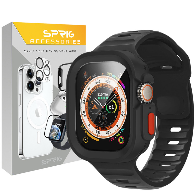 بند اسپریگ مدل Spig Amizze مناسب برای ساعت هوشمند ویرفیت HK9 ULTRA 2 MAX به همراه کاور