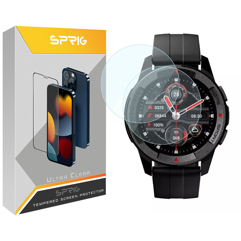 محافظ صفحه نمایش شیشه ای اسپریگ مدل SPG مناسب برای ساعت هوشمند شیائومی Mibro X1 بسته دو عددی