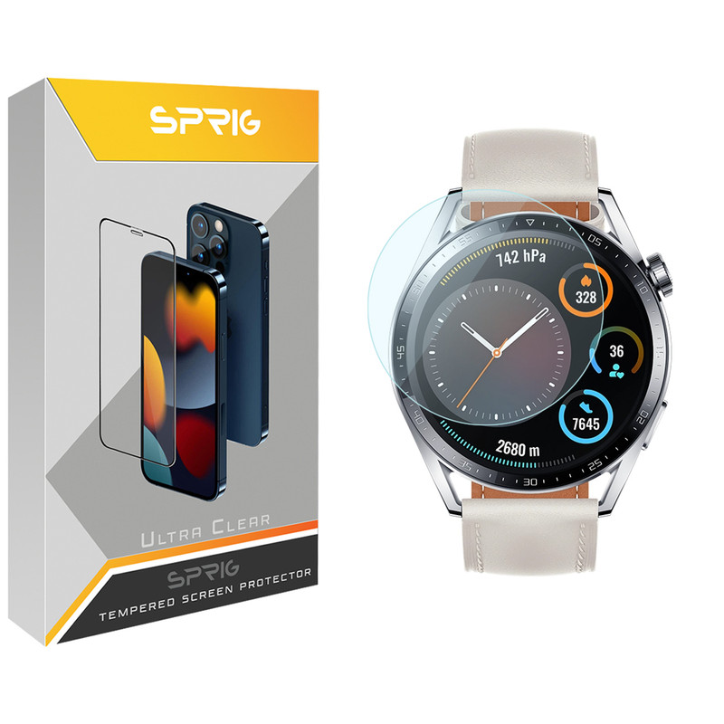 محافظ صفحه نمایش شیشه ای اسپریگ مدل SPG مناسب برای ساعت هوشمند هوآوی GT3 46mm