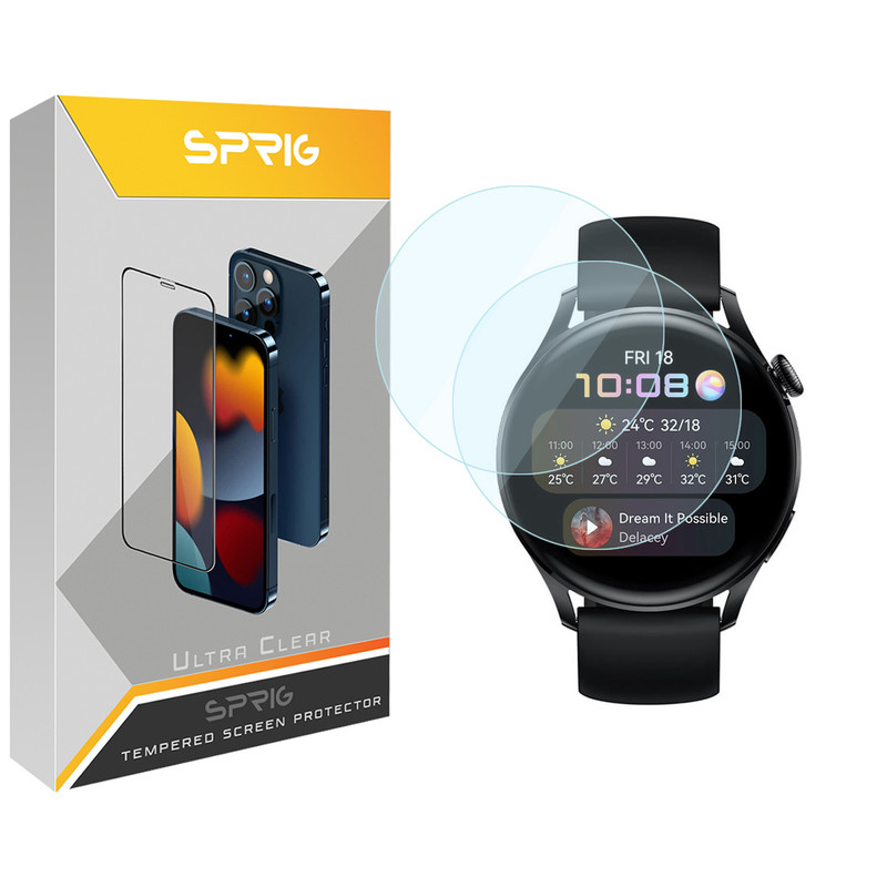 محافظ صفحه نمایش شیشه ای اسپریگ مدل SPG مناسب برای ساعت هوشمند هوآوی Watch 3 Active Edition بسته دو عددی