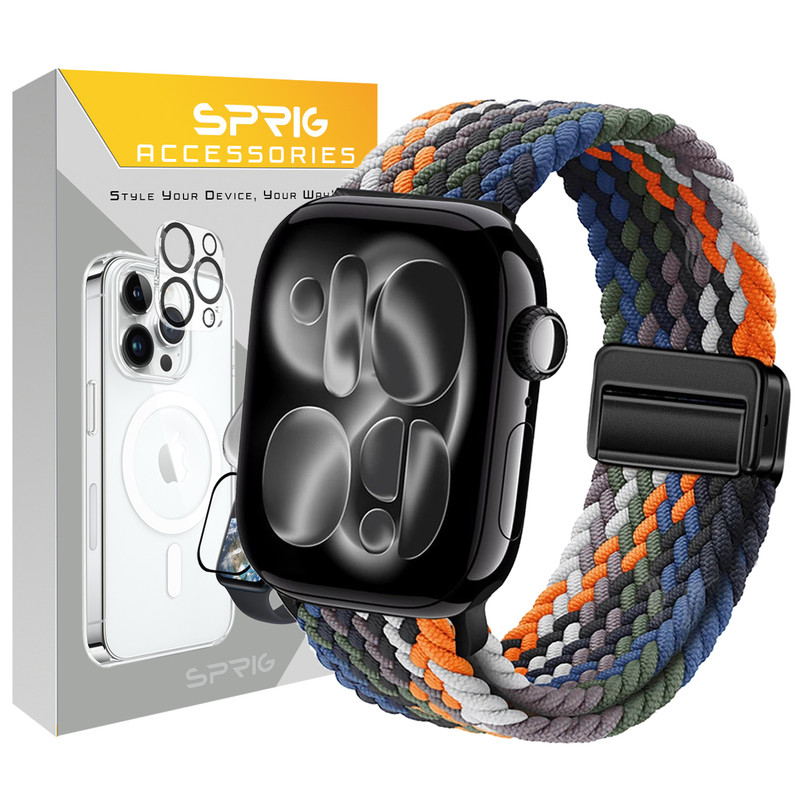 بند اسپریگ مدل Braided Solo Magnet مناسب برای اپل واچ 44 میلی متری سری SE 2