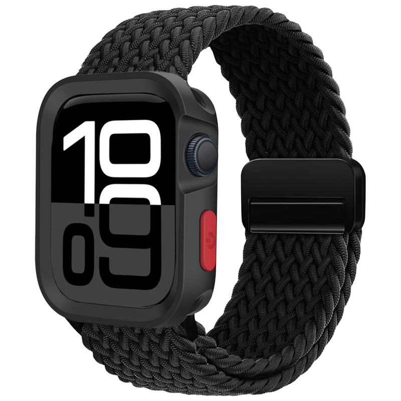بند اسپریگ مدل Braided MG Amizze مناسب برای اپل واچ Series 7 45mm به همراه کاور