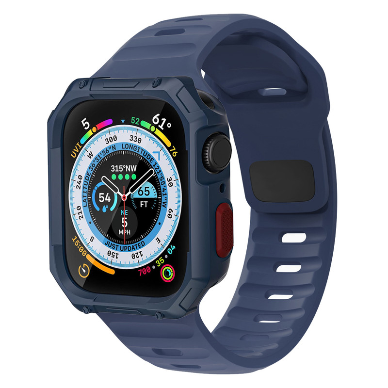 بند اسپریگ مدل Hexa Spig مناسب برای اپل واچ 44/45 میلی متری سری 4/5/6/7/SE به همراه کاور