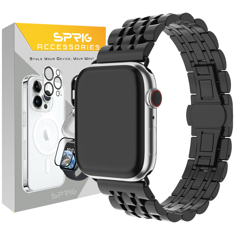 بند اسپریگ مدل 7Bead Steel مناسب برای اپل واچ سری 7/8/9 سایز 45 میلی متری