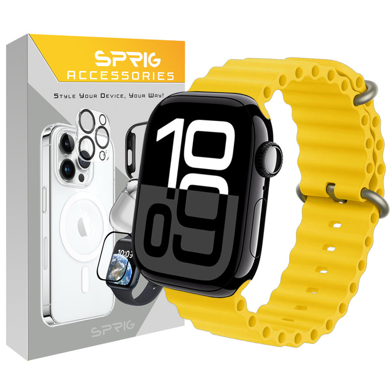 بند اسپریگ مدل Ocean مناسب برای اپل واچ Series 10 46mm