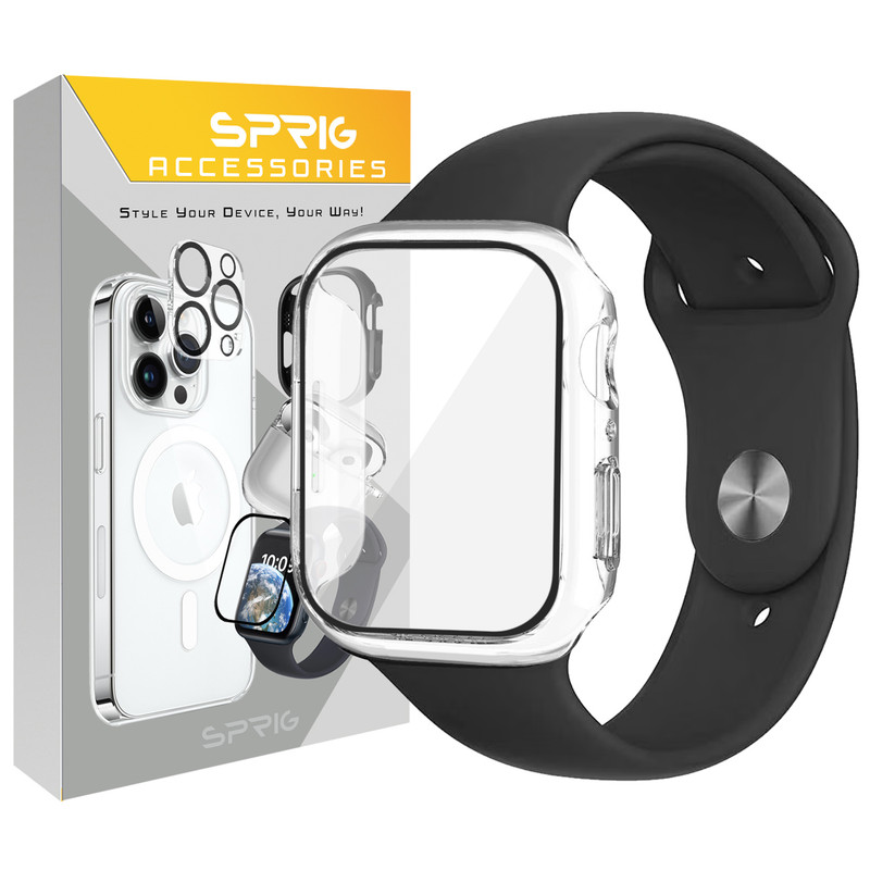 بند اسپریگ مدل Silicone Guard GL مناسب برای ساعت هوشمند اپل Series SE 2022 40mm / SE 2021 40mm / Series 5 40mm / Series 6 40mm / Series 4 40mm به همراه کاور