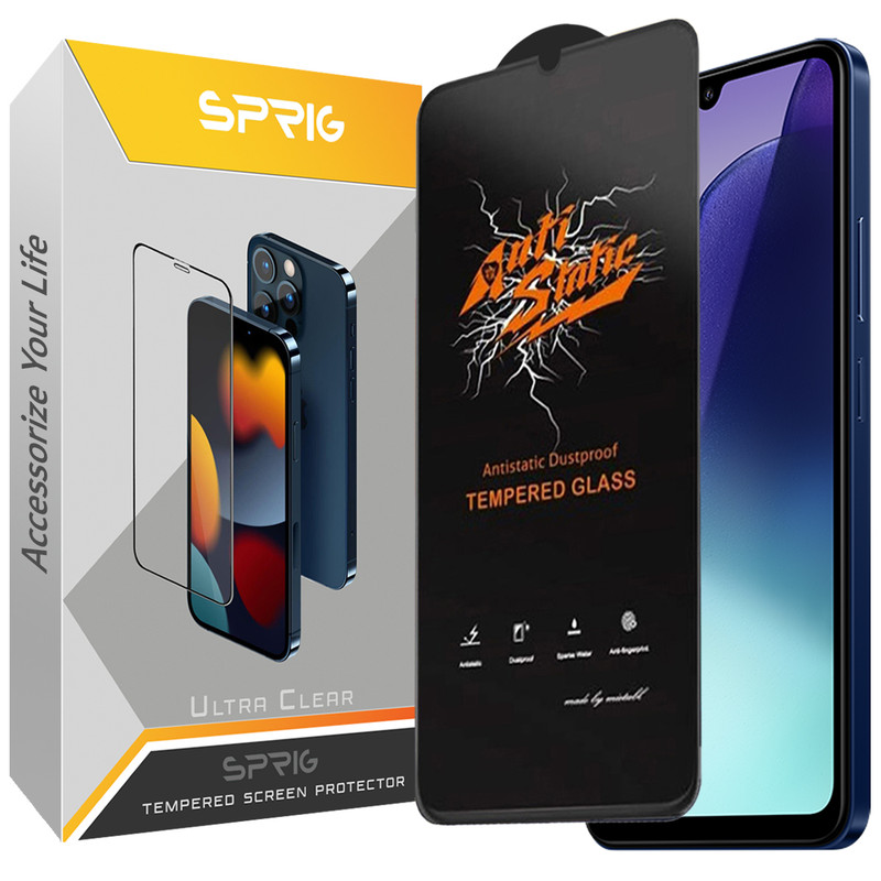 محافظ صفحه نمایش اسپریگ مدل Antistatic_Glass مناسب برای گوشی موبایل ریلمی C51/C51s/C53/C61/C63 4G