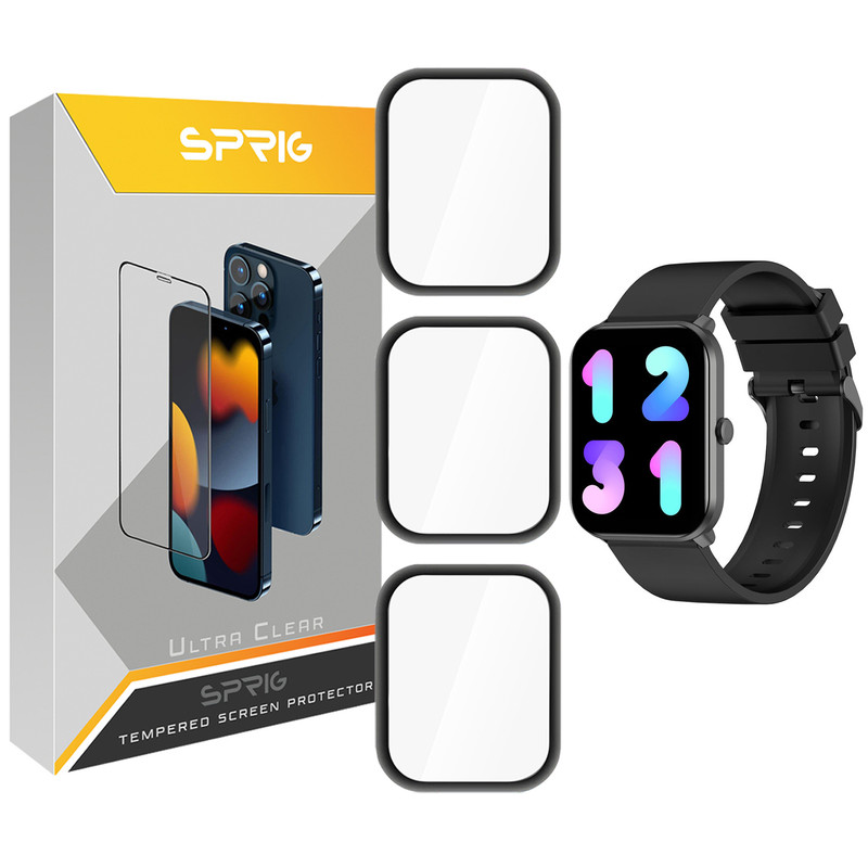 محافظ صفحه نمایش نانو اسپریگ مدل SPG مناسب برای ساعت هوشمند ایمیلب W01 بسته سه عددی