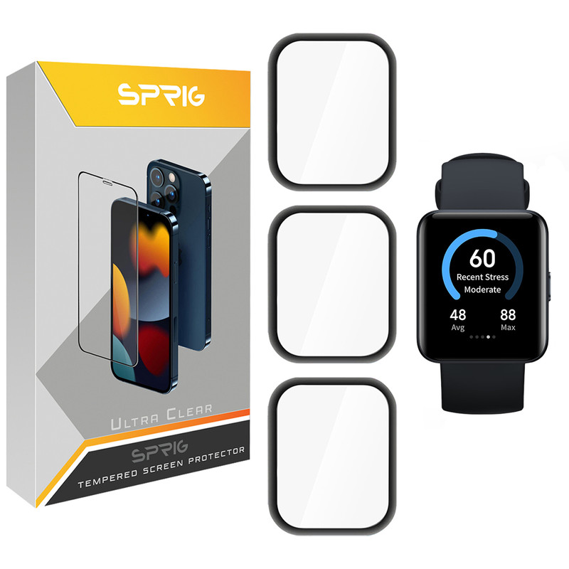 محافظ صفحه نمایش نانو اسپریگ مدل SPG مناسب برای ساعت هوشمند شیائومی Redmi Watch 2 بسته سه عددی