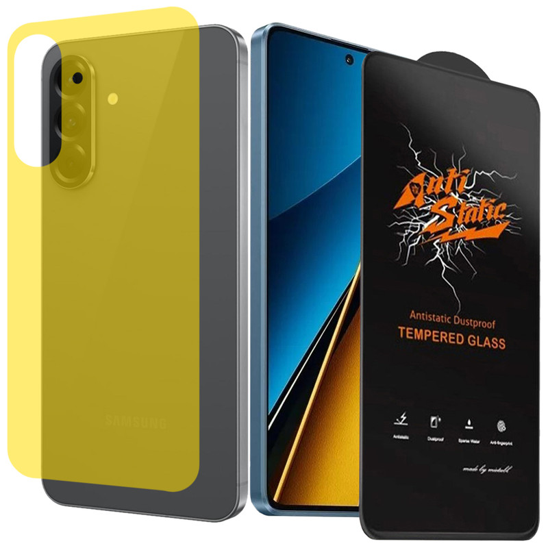 محافظ صفحه نمایش اسپریگ مدل 360-Antistatic-Protection مناسب برای گوشی موبایل سامسونگ Galaxy A36 به همراه محافظ پشت