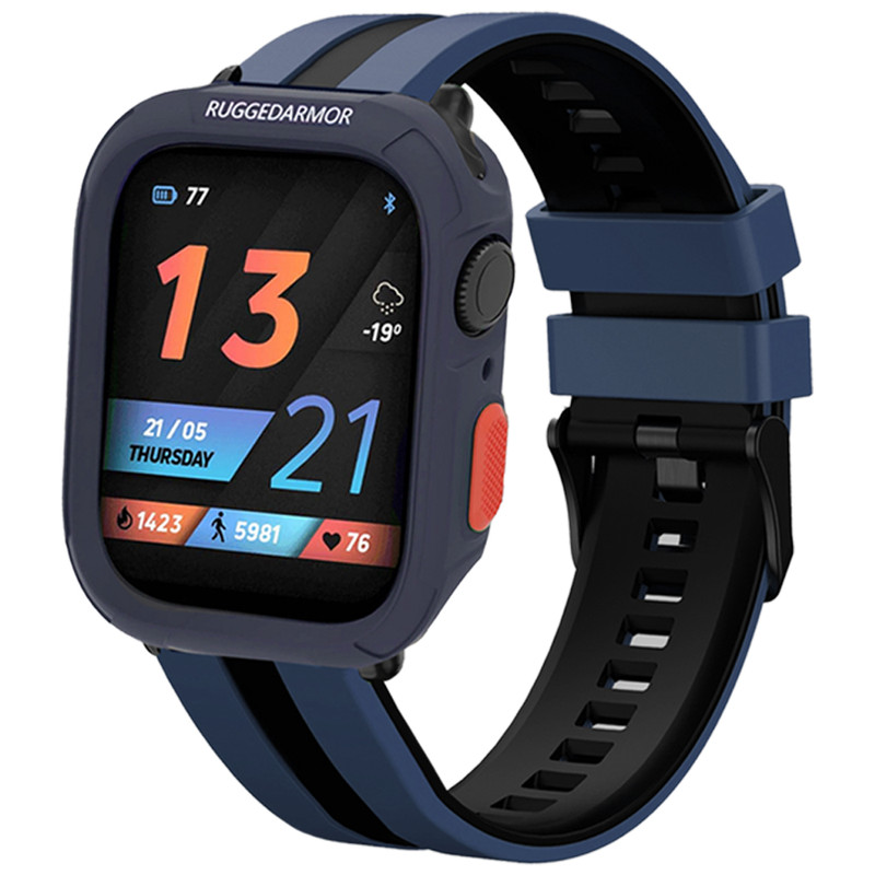 بند اسپریگ مدل Ferrer Rugged مناسب برای اپل واچ 44 میلی متری سری 5 به همراه کاور