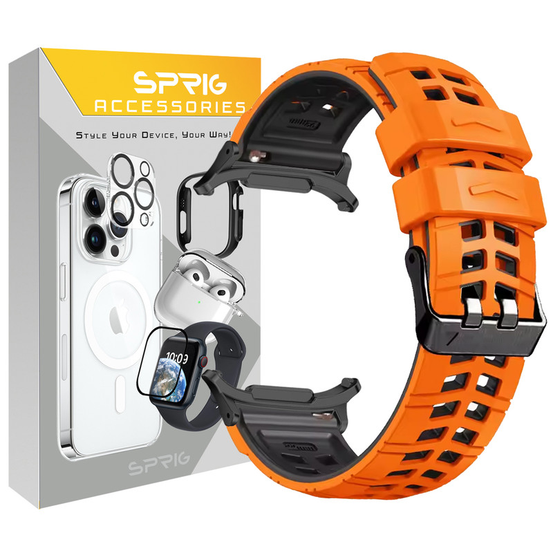 بند اسپریگ مدل Rebit Silicone مناسب برای ساعت هوشمند سامسونگ Galaxy Watch 7 Ultra 47mm