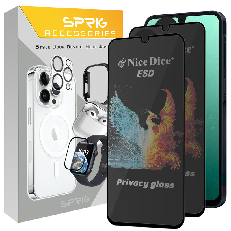 محافظ صفحه نمایش حریم شخصی اسپریگ مدل PRV_NICED مناسب برای گوشی موبایل سامسونگ Galaxy M12 / M04 4G / M32 5G / F23 5G بسته دو عددی