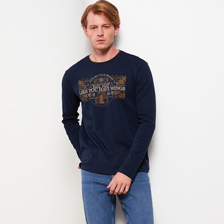 تی‌شرت آستین بلند مردانه ال سی وایکیکی مدل Like You