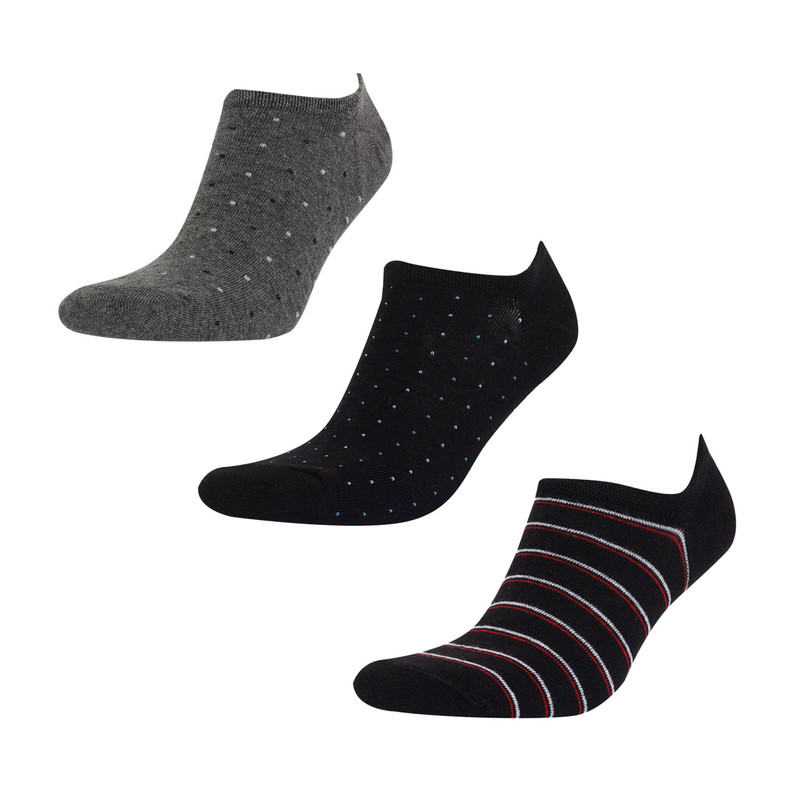 جوراب ساق کوتاه مردانه دفکتو مدل Sneaker بسته 3 عددی