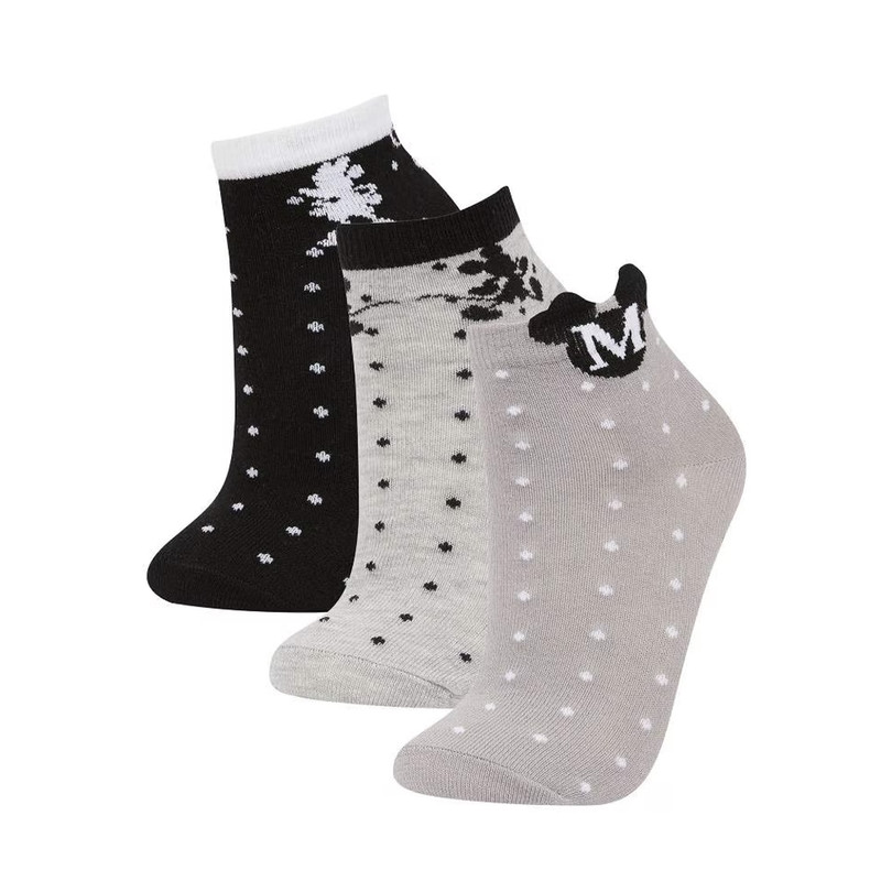 جوراب ساق کوتاه زنانه دفکتو مدل Minie بسته 3 عددی