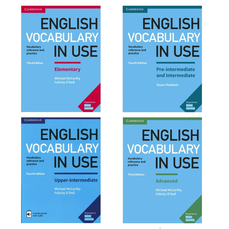 کتاب English Vocabulary in Use اثر Stuart Redman and Lynda Edwards انتشارات کمبریج 4 جلدی
