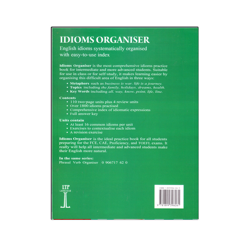 کتاب Idioms Organiser اثر Jon Wright انتشارات الوندپویان