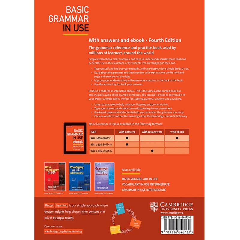 کتاب Basic Grammar in Use اثر جمعی از نویسندگان انتشارات Cambridge 