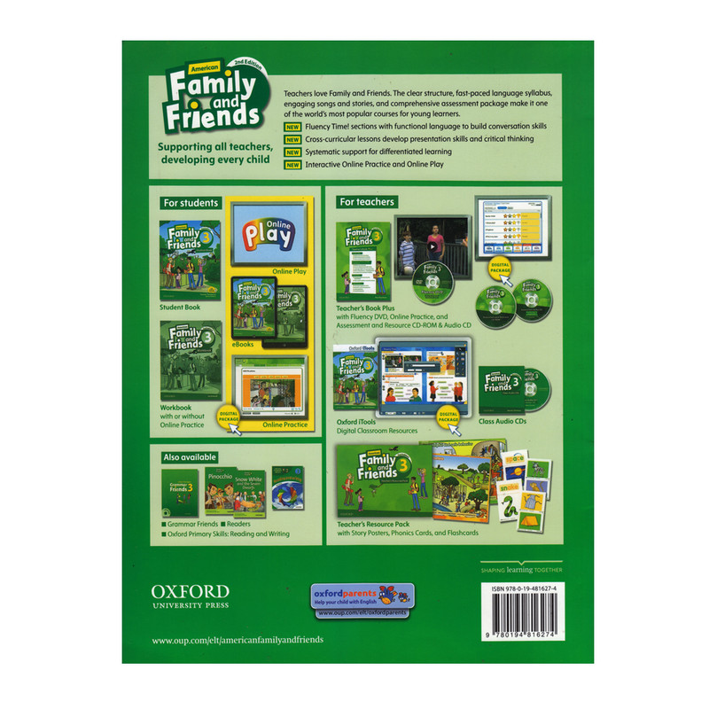 کتاب Family and Friends 3 اثر جمعی از نویسندگان انتشارات الوندپویان دو جلدی