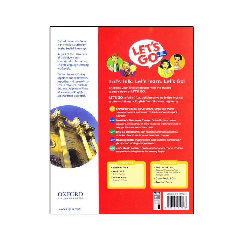 کتاب Lets Go 1 Fifth Edition اثر جمعی از نویسندگان انتشارات الوندپویان