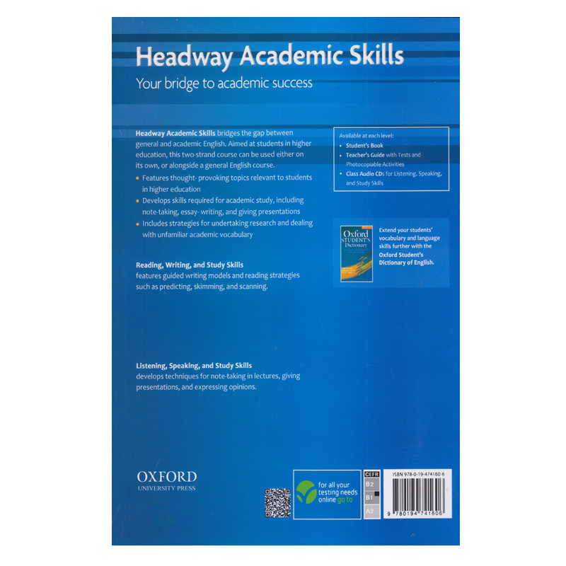 کتاب Headway Academic Skills Reading, Writing, And Study Skills Level 2 اثر Sarah Philpot انتشارات الوندپویان