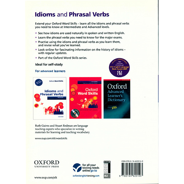  کتاب idioms and Phrasal verbs اثر Ruth Gairns and Stuart Redman انتشارات oxford
