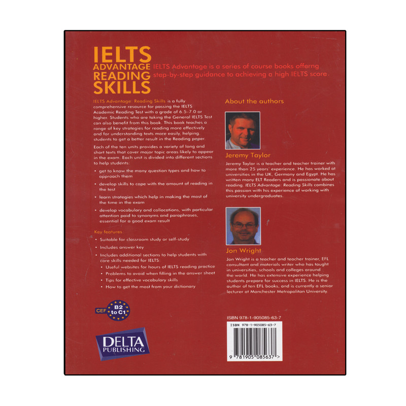 کتاب IELTS Advantage Reading Skills اثر Jeremy Taylor and Jon Wright انتشارات الوندپویان