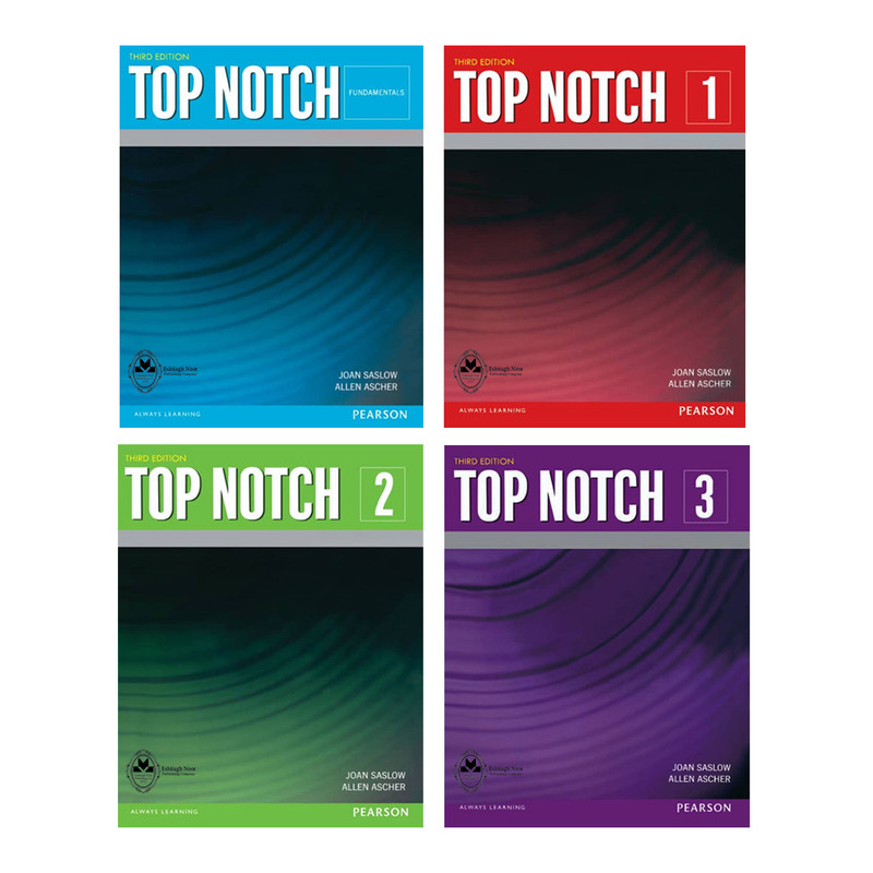 کتاب Top Notch اثر Joan Saslow And Allen Ascher انتشارات اشتیاق نور 4 جلدی