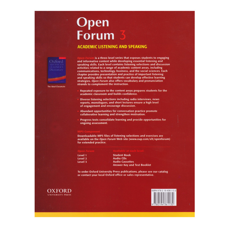 کتاب Open Forum 3 Academic Listening and Speaking اثر Janie Duncan And Amy Parker انتشارات الوندپویان