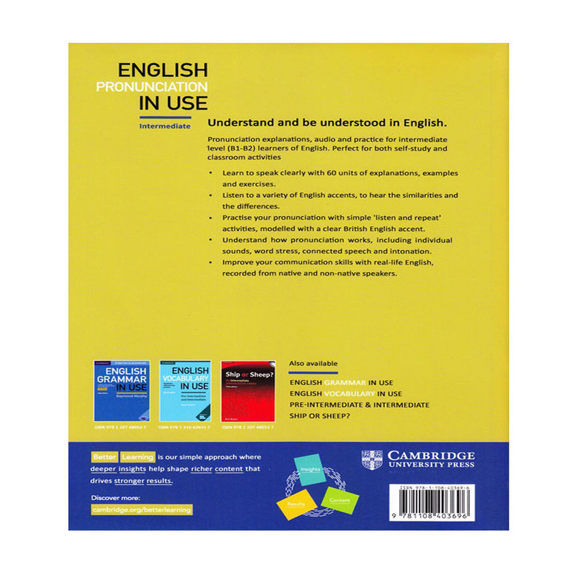 کتاب English Pronunciation In Use Intermediate اثر Mark Hancock انتشارات آرماندیس