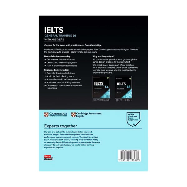 کتاب Cambridge English IELTS 16 اثر جمعی از نویسندگان انتشارات الوندپویان دو جلدی